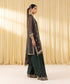 Women's Unstitched Viscose Chiffon Embroidered Green 3 Piece Suit